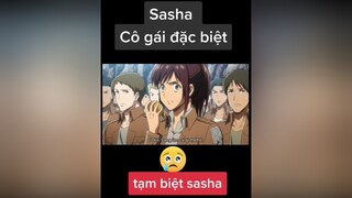 Tạm biệt sasha. cô gái đặc biệt trong đội trinh sát 🥲 wibu highlightanime attackontitanseason4 sasha ripsasha animeaction fananime editanime