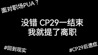 【闲谈】CP29结束当晚，我提出了离职