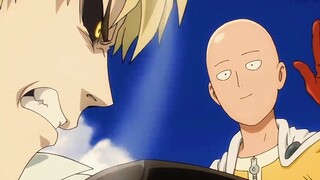 Genos thought he could defeat Saitama after putting on new equipment, but in the end he was almost b