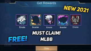 FREE EMOTES AND BOARDER! ADD SHOP EVENT 2021 | (CLAIM FREE) MOBILE LEGENDS BANG BANG