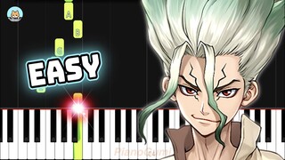 Dr. Stone New World OP - "Wasuregataki" - EASY Piano Tutorial & Sheet Music