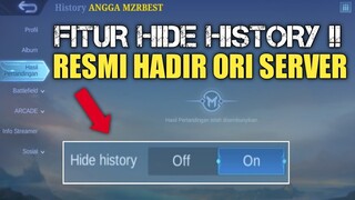 AKHIRNYA !! BUG HIDE HISTORY RESMI RILIS DI ORIGINAL SERVER ! SEMUA SERVER BISA PAKE FITUR INI !!