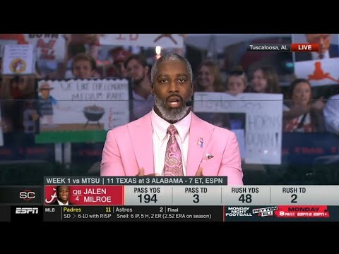 College Gameday | "Jalen Milroe era dominant" Roman Harper Strong reacts Texas vs Alabama NCAAF
