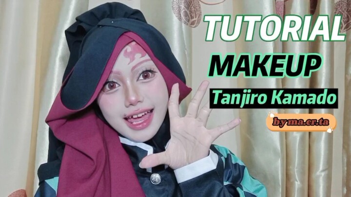 𔓘 Tanjiro Kamado Tutorial Makeup Cosplay - Hijab Cosplay #bestofbest 𔓘