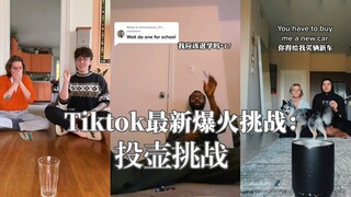 Tiktok最新挑战：投进杯子的要求必须做到