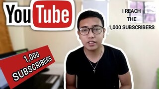 Nareach ko na ang 1000 SUBSCRIBERS