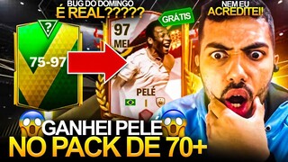 BUG DO DOMINGÃO! 😱 GANHEI O PELÉ 97 NO PACK GRÁTIS 70+ 🔥🤑 | NEM EU ACREDITO NISSO! 😱😱 - FC MOBILE 24
