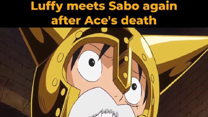 Luffy meets Sabo again after Ace's death. Luffy cries like a baby in front of his brother