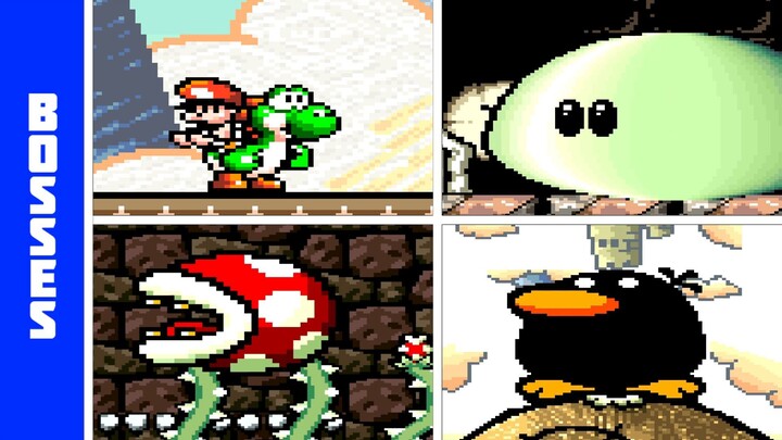 Super Mario World 2 Yoshi's Island (SNES) - All Bosses