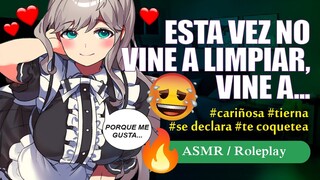 💞Tu maid tonta y tierna se acerca a ti en la noche...🤤❤️‍🔥 [chica cariñosa/se declara] ROLEPLAY ASMR