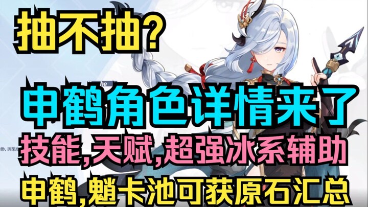 【غينشين إنتراكتيف】تفاصيل شخصية شن خه في الإصدار 2.4 تُكشف أخيرًا! المهارات، المواهب، داعم جليدي فائق