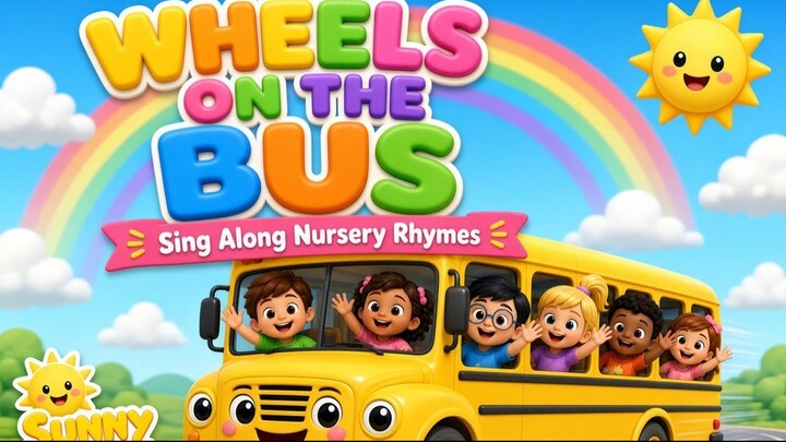 🌈 Wheels on the Bus 3! | Sing Along Nursery Rhymes for Kids