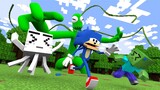 Monster School: Sonic LIFE in Minecraft - Sonic ESCAPE from the RAINBOW FRIEND | Minecraft Animation