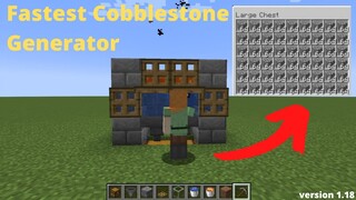 Simple and fastest Cobblestone Generator - Starter farm 1.18 for Beginners | Quickfindme