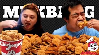 JOLLIBEE CHICKENJOY AND JOLLY SPAGHETTI MUKBANG SOBRANG SARAP | KABSAT SAM