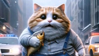 Meong meong ingin makan ikan