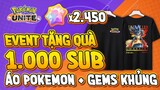 Pokemon Unite | GIVE - Tặng Áo Pokemon, Gems Khủng Mừng Kênh Đạt 1.000 Sub (Quân Unite)