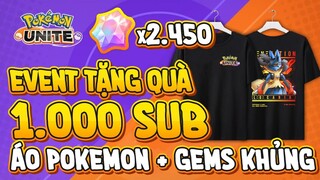 Pokemon Unite | GIVE - Tặng Áo Pokemon, Gems Khủng Mừng Kênh Đạt 1.000 Sub (Quân Unite)