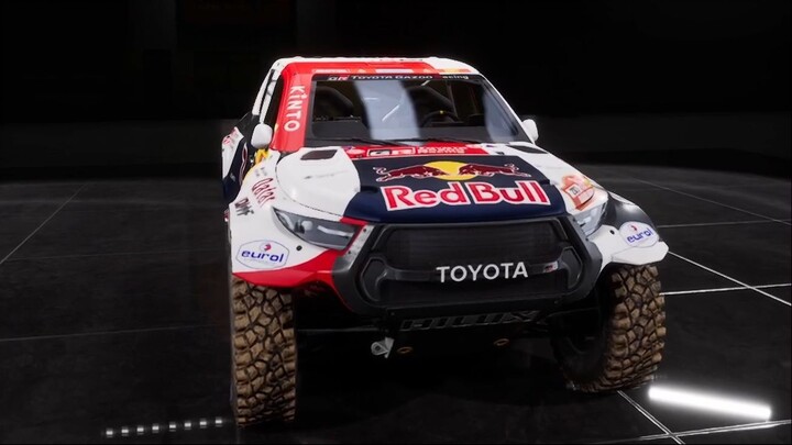 Car Toyota GR DK Hilux in Dakar Desert Rally. Toyota Gazoo racing SA