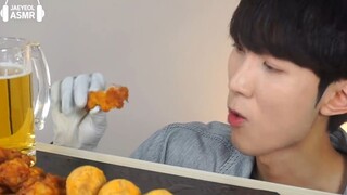 [อาหาร]กินปีกไก่ทองคำ ชีสบอลและฮอตดอก