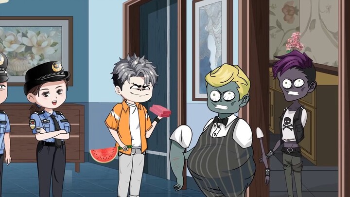 Two ghosts came to my door to provoke me, so I caught them and made them cleaners