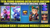 TOTAL PROMOD DIAMOND UNTUK PLAYER GRATISAN DI ORIGINAL SERVER! DISKON SKIN 1 DIAMOND MOBILE LEGENDS