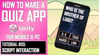 HOW TO MAKE A QUIZ GAME APP FOR MOBILE & PC IN UNITY - TUTORIAL #06 - FUNCTIONAL BUTTONS