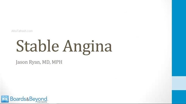 Cardiology - 2. Cardiac Ischemia - 5. Stable Angina - USMLE step 1