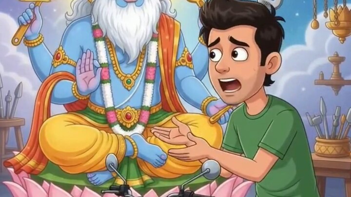🔧😂 मशीन नहीं, भाई की अक्ल बंद थी! 🤣🔥विश्वकर्मा जी ने एक सेकंड में राज़ खोल दिया! 😱#VishwakarmaJ
