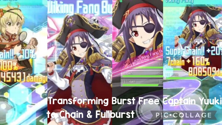 SAOIF: Transforming Free Captain Yuuki [Burst, Fullburst, Chain]