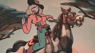 Retro rubber tube animation "She's a Big Boy"