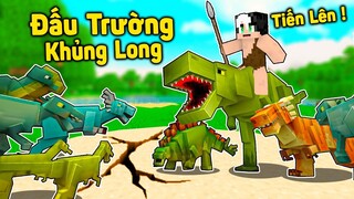 REDHOOD 24 GIỜ THAM GIA ĐẤU TRƯỜNG KHỦNG LONG TRONG MINECRAFT*MỀU SINH TỒN CỔ ĐẠI CÙNG KHỦNG LONG