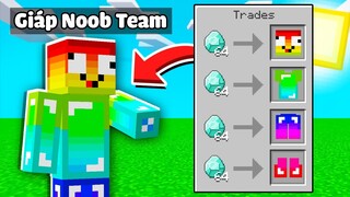 Minecraft Bedwars, Sở Hữu Giáp Siêu Sức Mạnh Của Noob Team *Kéo Hacker 1 Hit Troll Noob