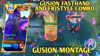 GUSION FASTHAND COMBO AND FRISTYLE COMBO, GUSION MONTAGE | MOBILE LEGENDS