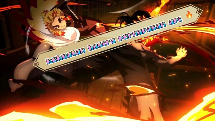 kekuatan hasira pernapasan api @rengoku_kyojuro @kimetsu_no_yaiba