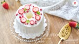 ชิฟฟอนเค้กสตรอว์เบอร์รี่/ Strawberry chiffon cake / 苺のシフォンケーキ