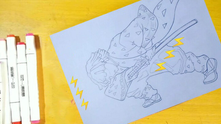 [Painting] Drawing Agatsuma Zenitsu with a pencil