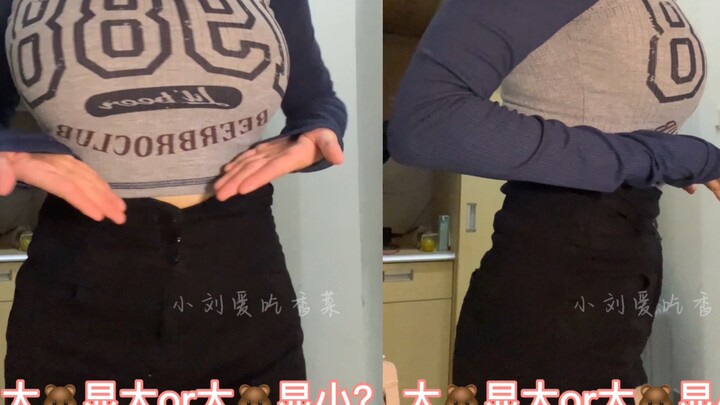 158丨110 80E Ngực lớn trông càng lớn hay lại trông nhỏ đi?