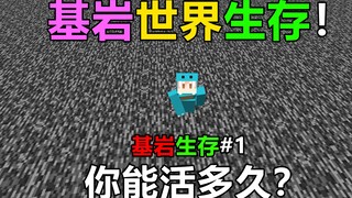 基岩世界生存！你能活多久？基岩生存#1