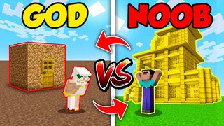 Minecraft NOOB vs. GOD: SWAPPED HOUSE BUILD CHALLENGE in Minecraft (Compilation)