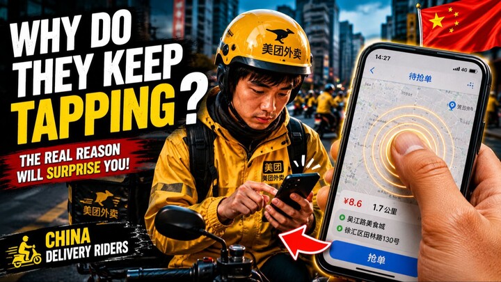 Why Do Chinese Delivery Riders Keep Tapping Their Phones?