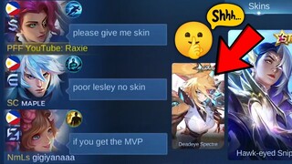 LESLEY "NO SKIN" PRANK IN HIGH RANK!!🤫 - LESLEY NEW ASPIRANTS SKIN "DEADEYE SPECTRE" RANK GAMEPLAY!!