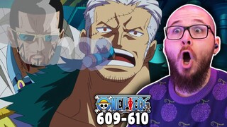 Smoker and Law vs Vergo | One Piece Ep 609-610 REACTION