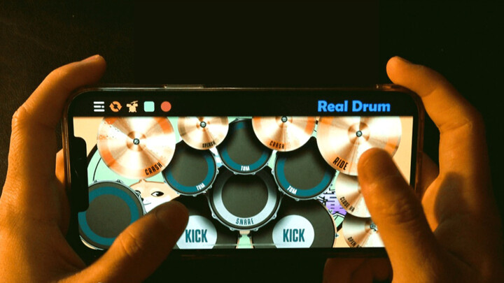 [Music][Re-creation]Use cellphone drums to play <Ji Ming Yue>|S.I.N.G