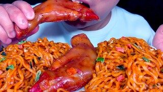 [ASMR]Eating Samyang buldak fried noodles and marinated trotters