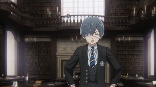 Ciel making Sebastian do his cleaning task.