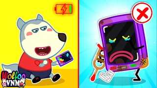 Wolfoo mải chơi game đến hỏng cả điện thoại - Học thói quen tốt cho bé | Hoạt Hình Wolfoo Tiếng Việt
