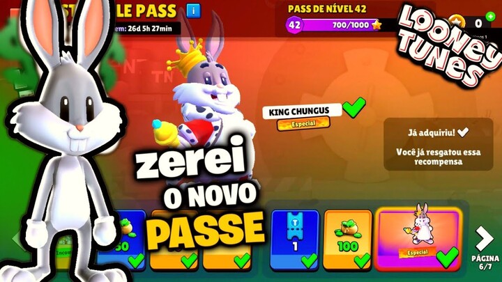 ZEREI NOVO PASSE DO STUMBLE GUYS - PEGUEI AS NOVAS SKINS LOONEY TUNES