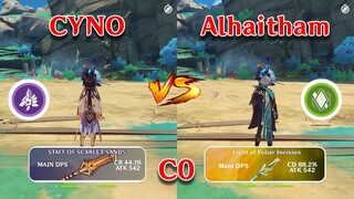 Cyno vs Alhaitham !!! Who is the best DPS!! team comp!! gameplay COMPARISON