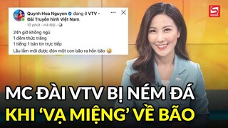 Nữ biên tập viên truyền hình vạ miệng giữa siêu bão, dân tình đồng loạt phẫn nộ